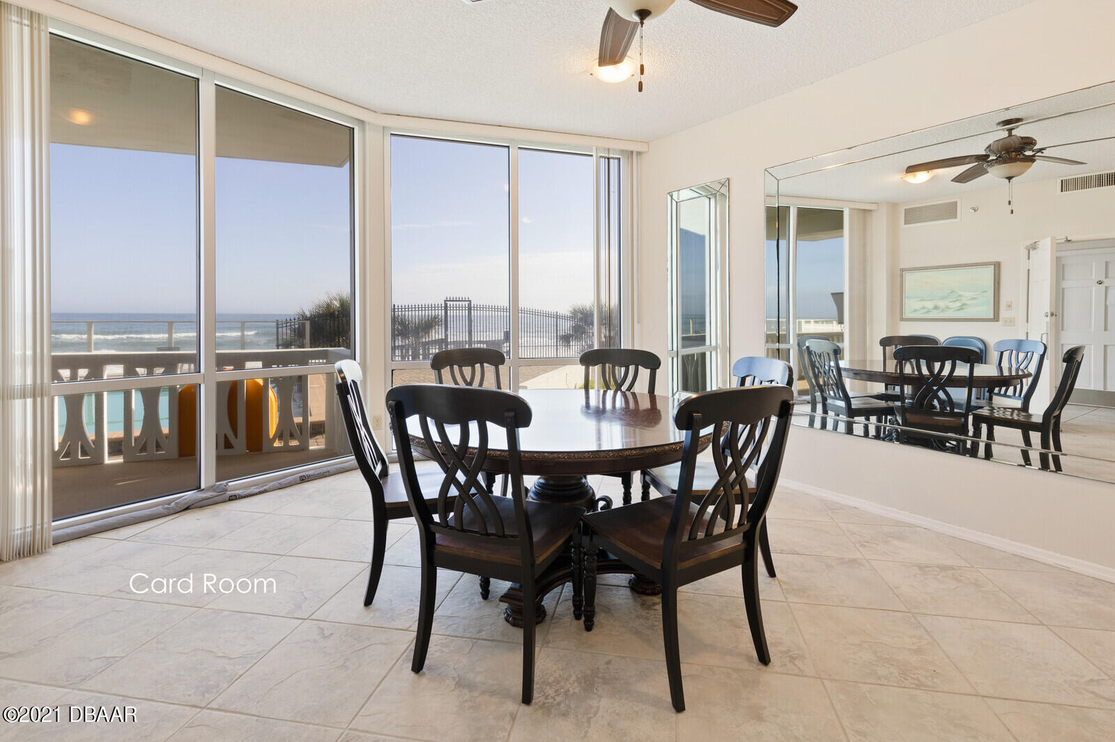 1051 Ocean Shore Boulevard, Unit 1102 Ormond Beach, FL 32176 - Photo 27 of 29 a view of a dining room with furniture window and outside view