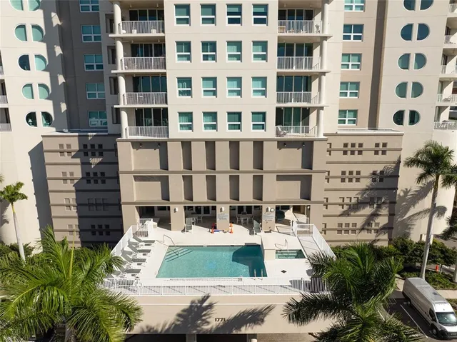 an aerial view of a city