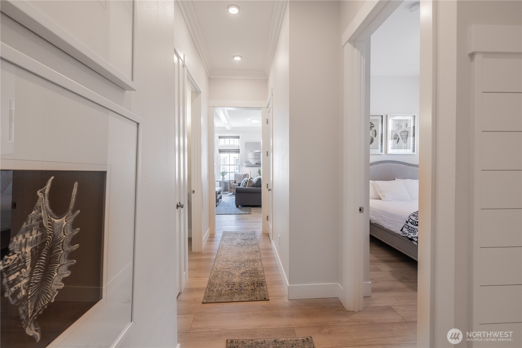 204 Market Street, Unit B Pacific Beach, WA 98571 - Photo 2 of 25 a view of a hallway with bathroom and hallway