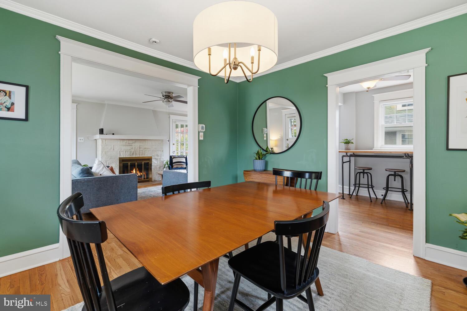 2116 East County Line Road Ardmore, PA 19003 - Photo 10 of 38 a view of a dining room and a table and chairs in a room
