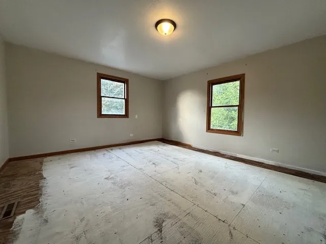 an empty room with a window