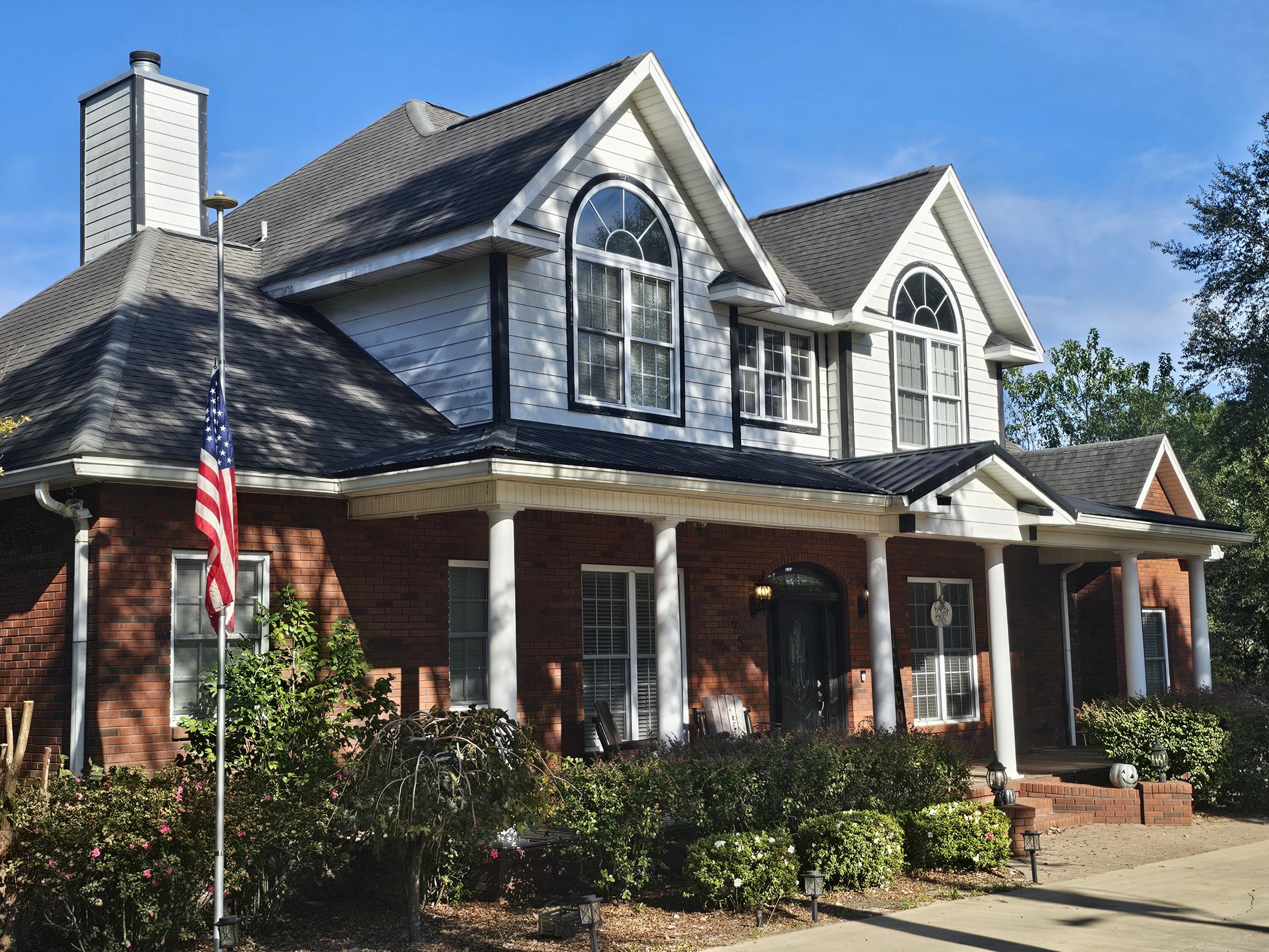 a front view of a house