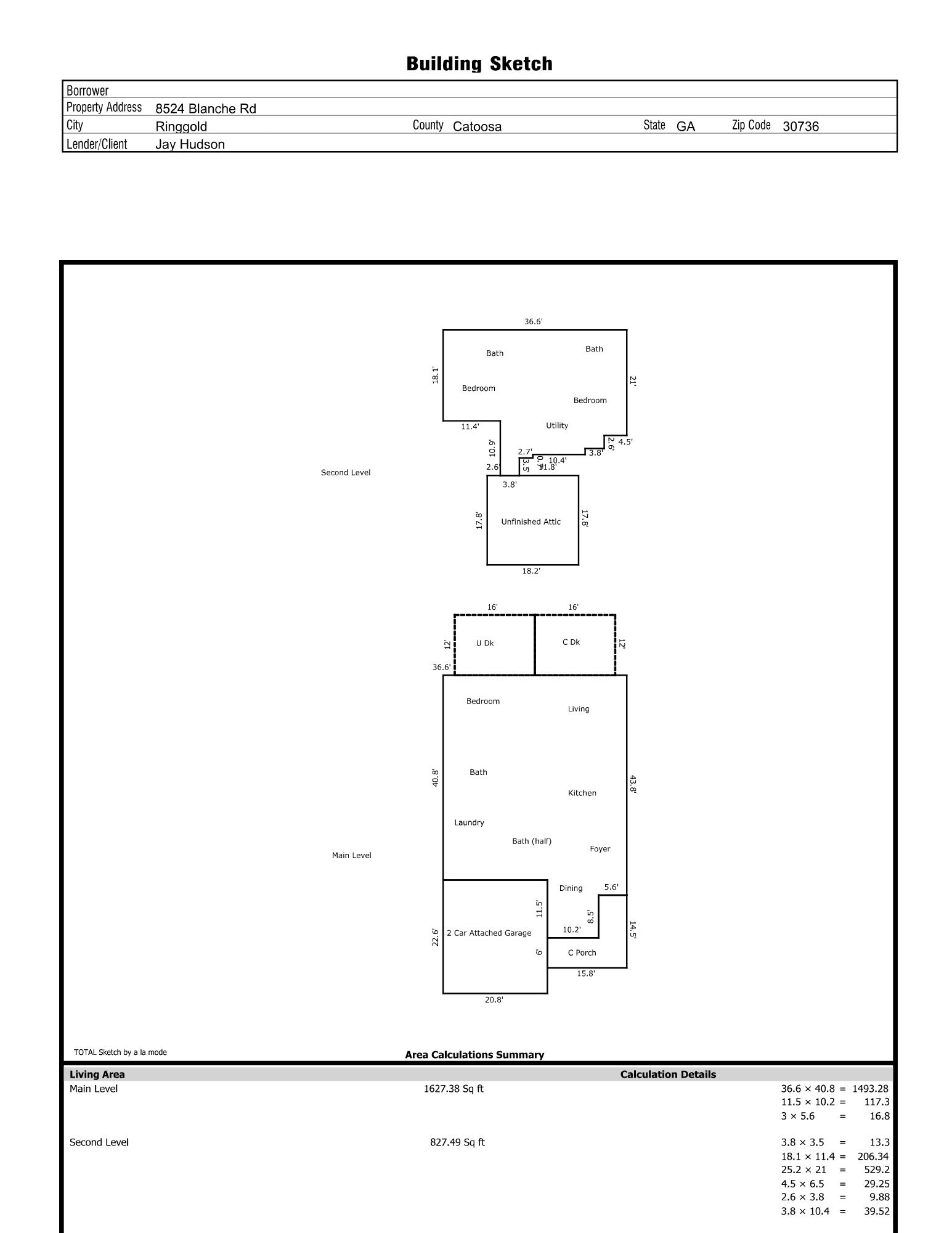 8524 Blanche Road Ooltewah, TN 37363 - Photo 46 of 46 Floorplan sketch - 8524 Blanche Rd.pdf