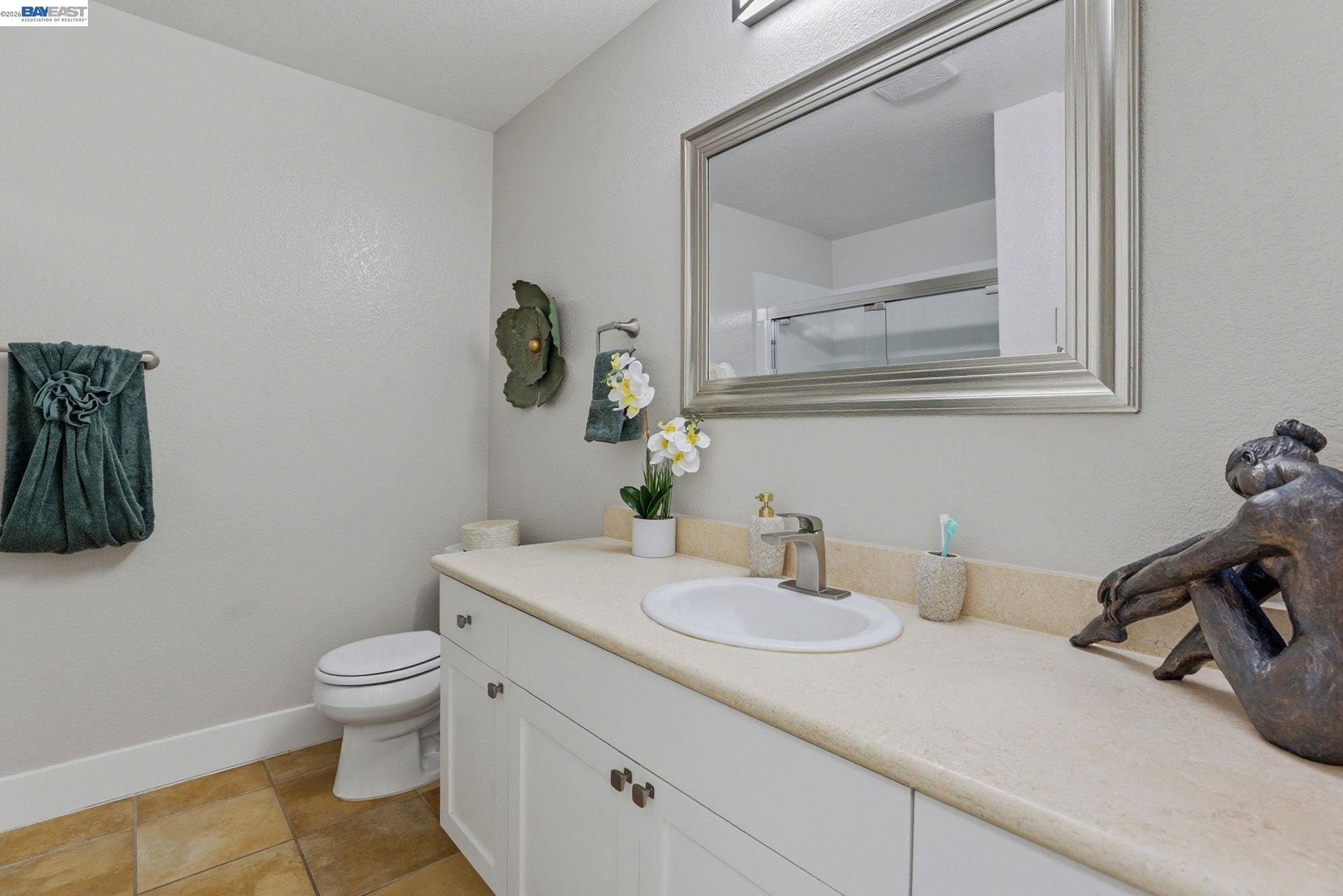 309 South Overlook Drive San Ramon, CA 94582 - Photo 16 of 29 a bathroom with a sink a toilet and mirror