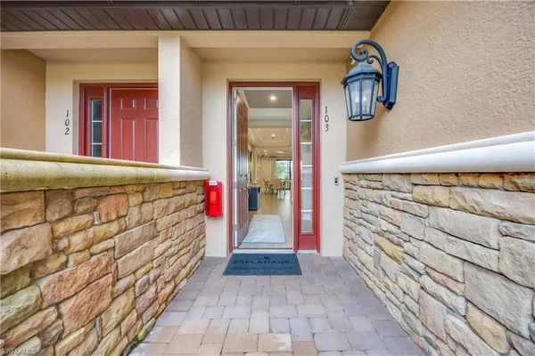 a view of an entryway door
