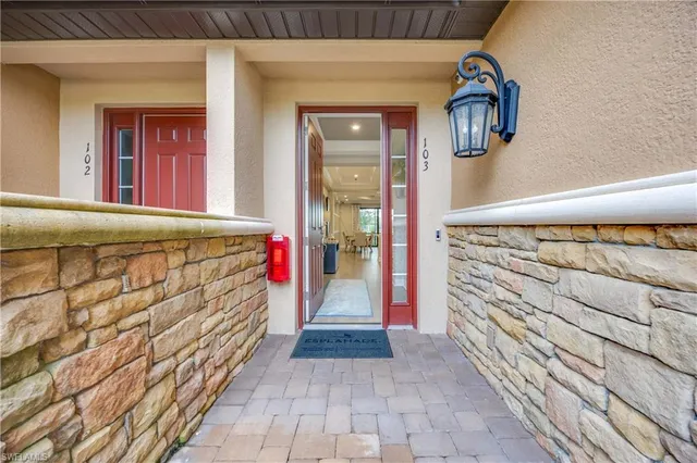 a view of an entryway door