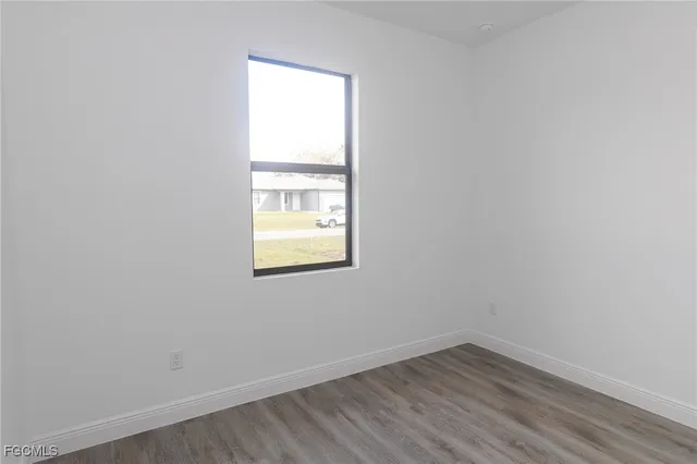 an empty room with a window