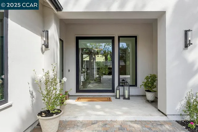 a view of a entryway door front of house