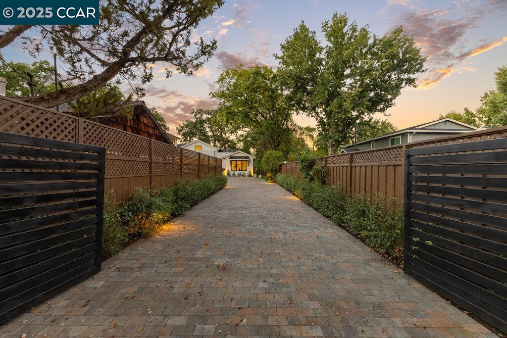 11 Willowmere Road Danville, CA 94526 - Photo 54 of 58 a view of a backyard with pathway of a house