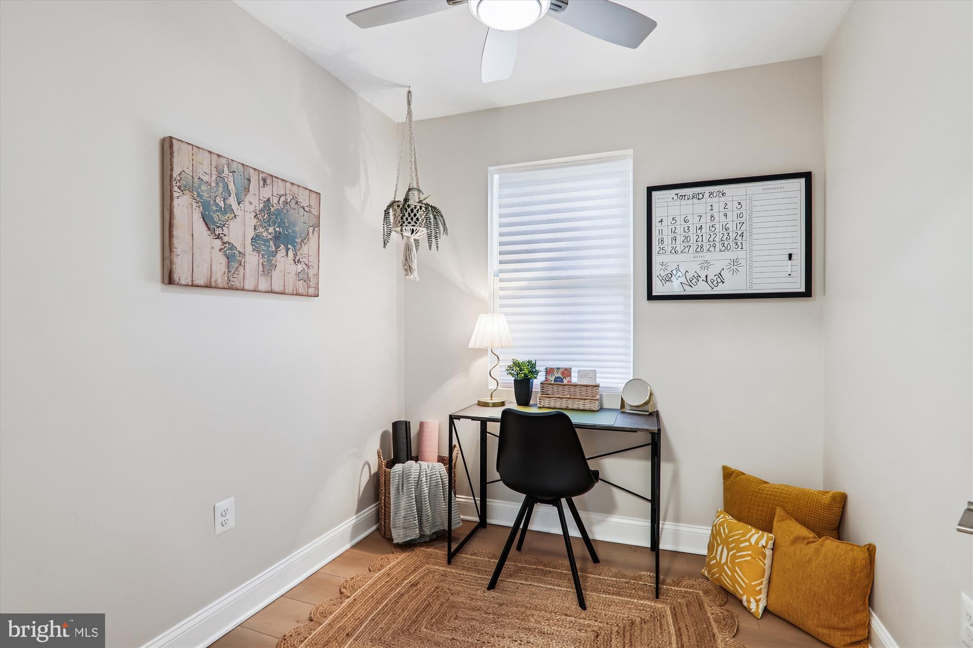 1374 Rittenhouse Street Northwest Washington, DC 20011 - Photo 15 of 30 a view of a workspace with furniture and a potted plant