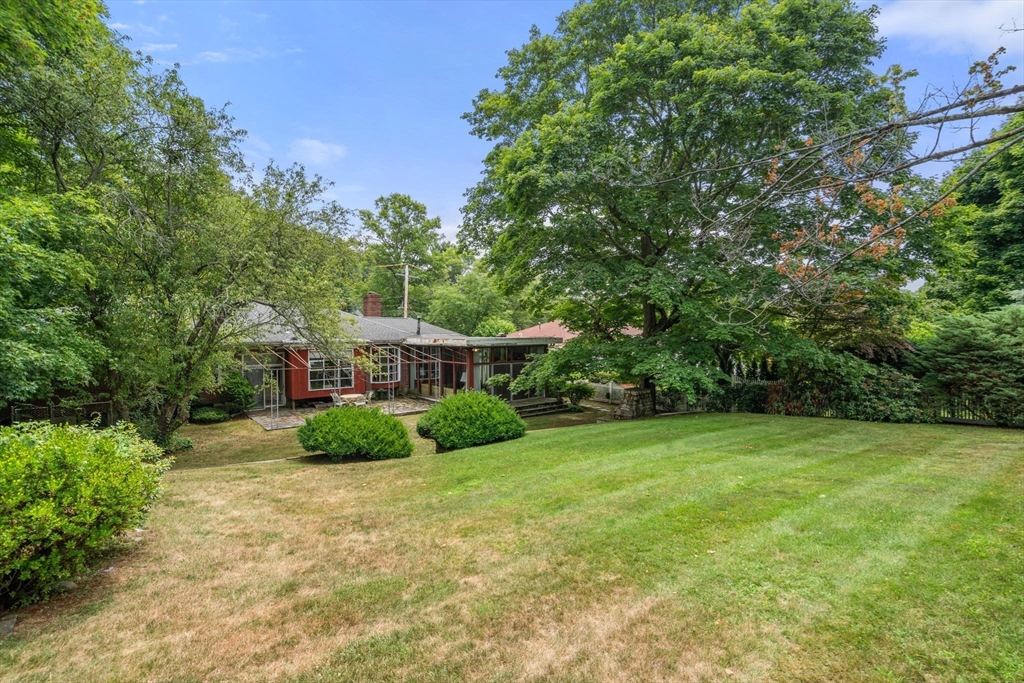 65 Lagrange Street Brookline, MA 02467 - Photo 21 of 39 a view of a big yard with plants and large trees