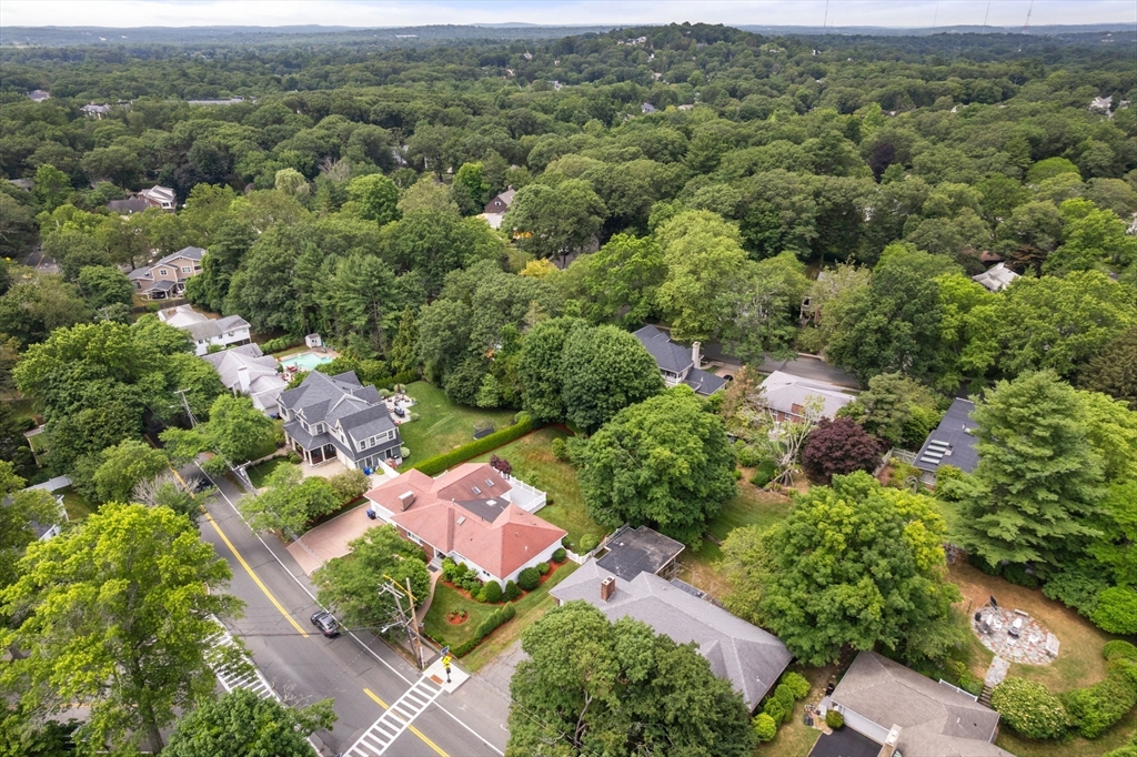 65 Lagrange Street Brookline, MA 02467 - Photo 33 of 39 an aerial view of a house with a yard
