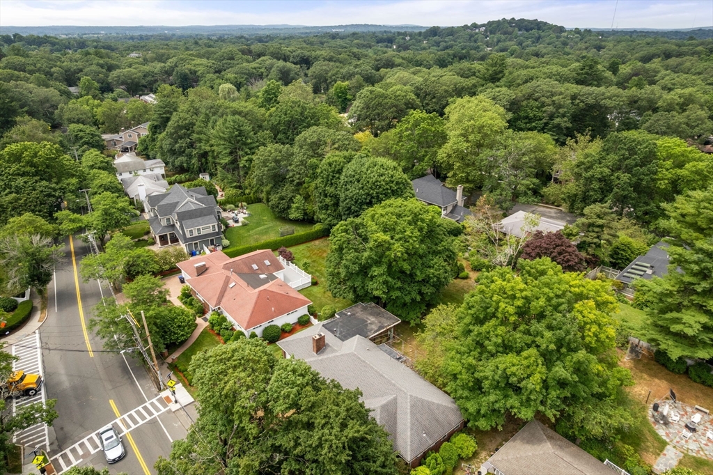 65 Lagrange Street Brookline, MA 02467 - Photo 34 of 39 an aerial view of a house with yard