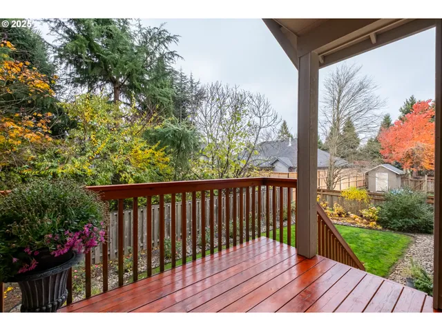 a view of a porch with a yard