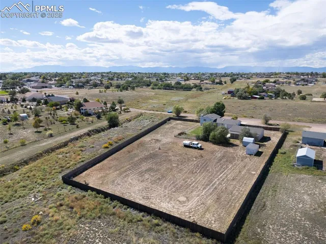 an aerial view of a city