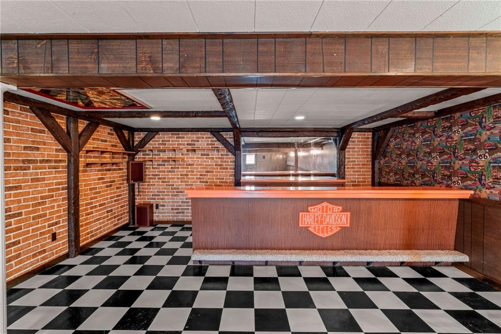 254 Walnut Street Houston, PA 15342 - Photo 23 of 29 a room with black white checkered floor and a black white checkered floor