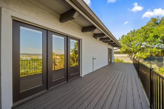 a view of outdoor space and deck