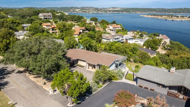 a view of a city with an ocean view