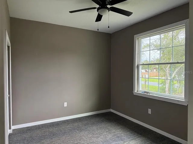 an empty room with a window