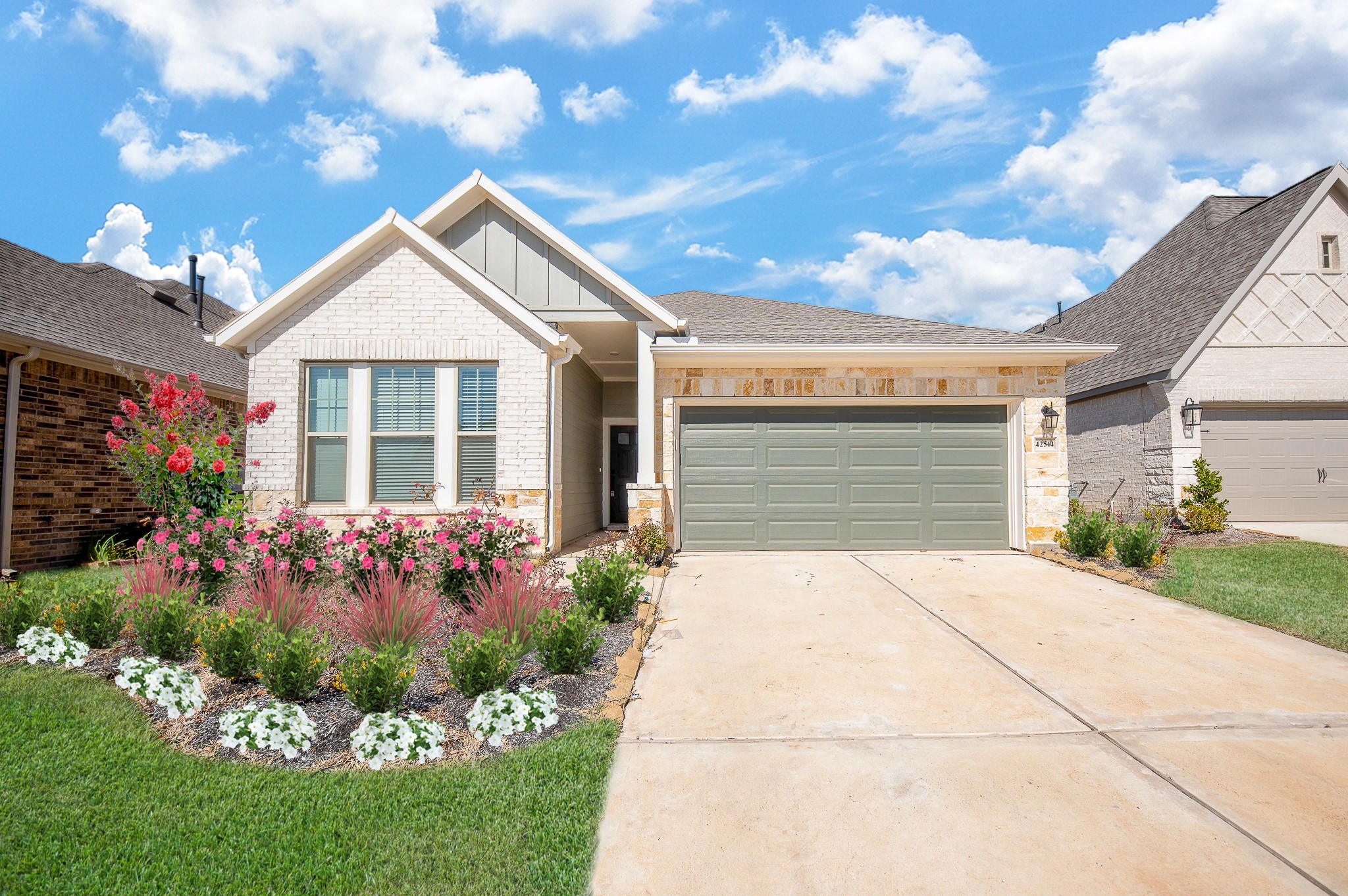 This lovely home just came on the market, flowers gives it a nice touch!