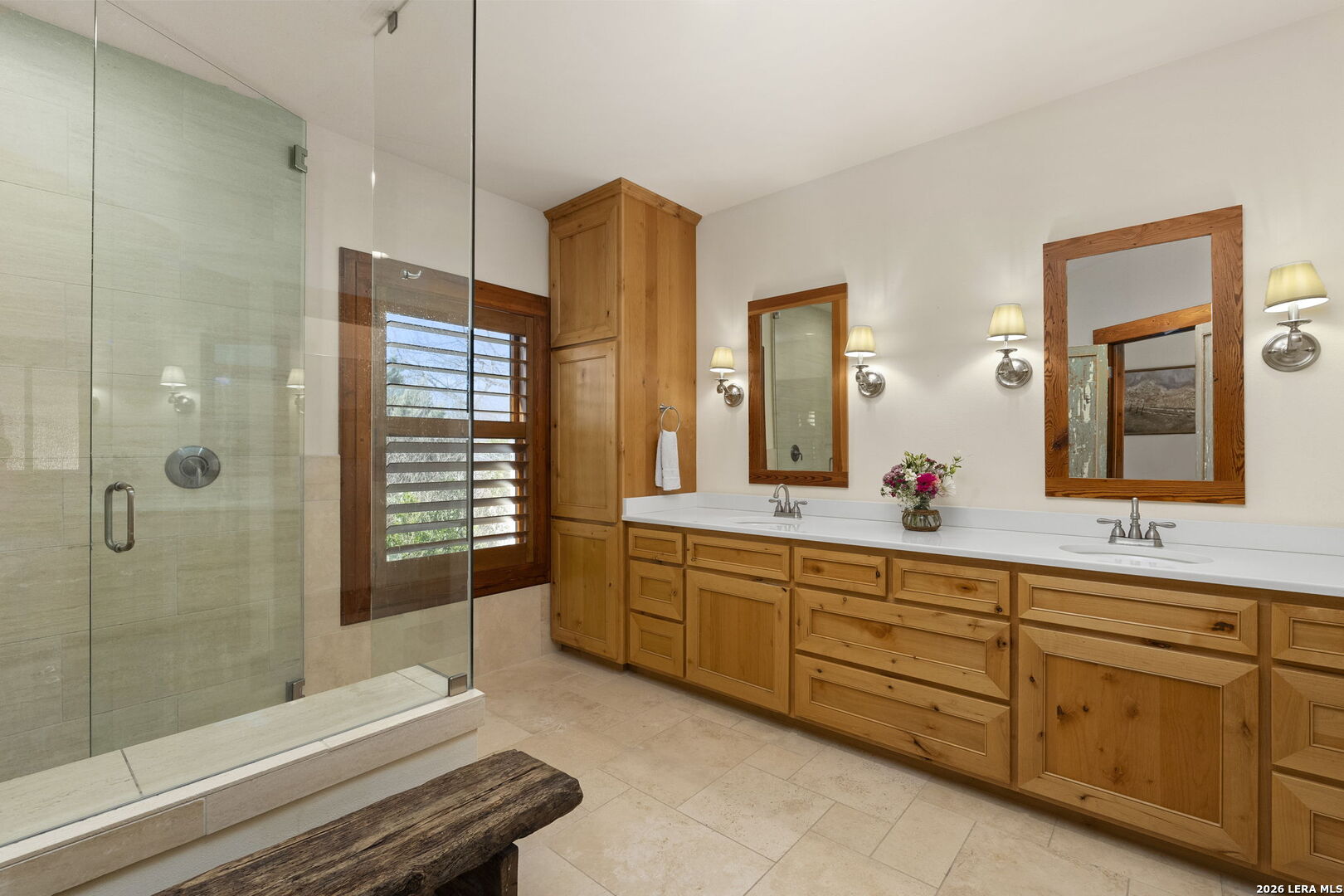 107 High Street Comfort, TX 78013 - Photo 23 of 47 a spacious bathroom with double vanity and a shower