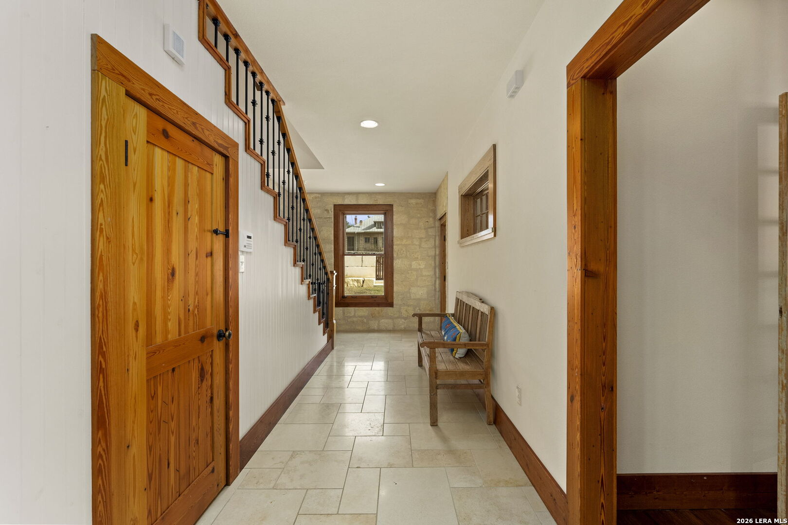 107 High Street Comfort, TX 78013 - Photo 27 of 47 a hallway with wooden floor and closet