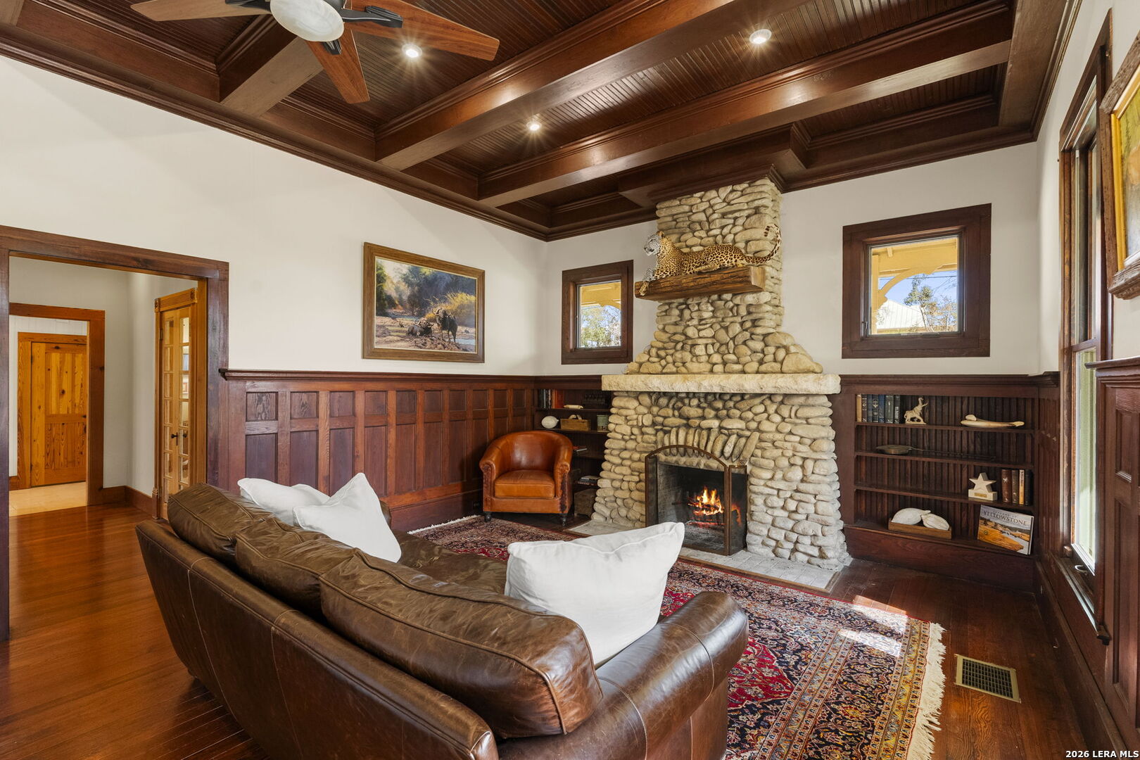 107 High Street Comfort, TX 78013 - Photo 9 of 47 a living room with furniture and a fireplace