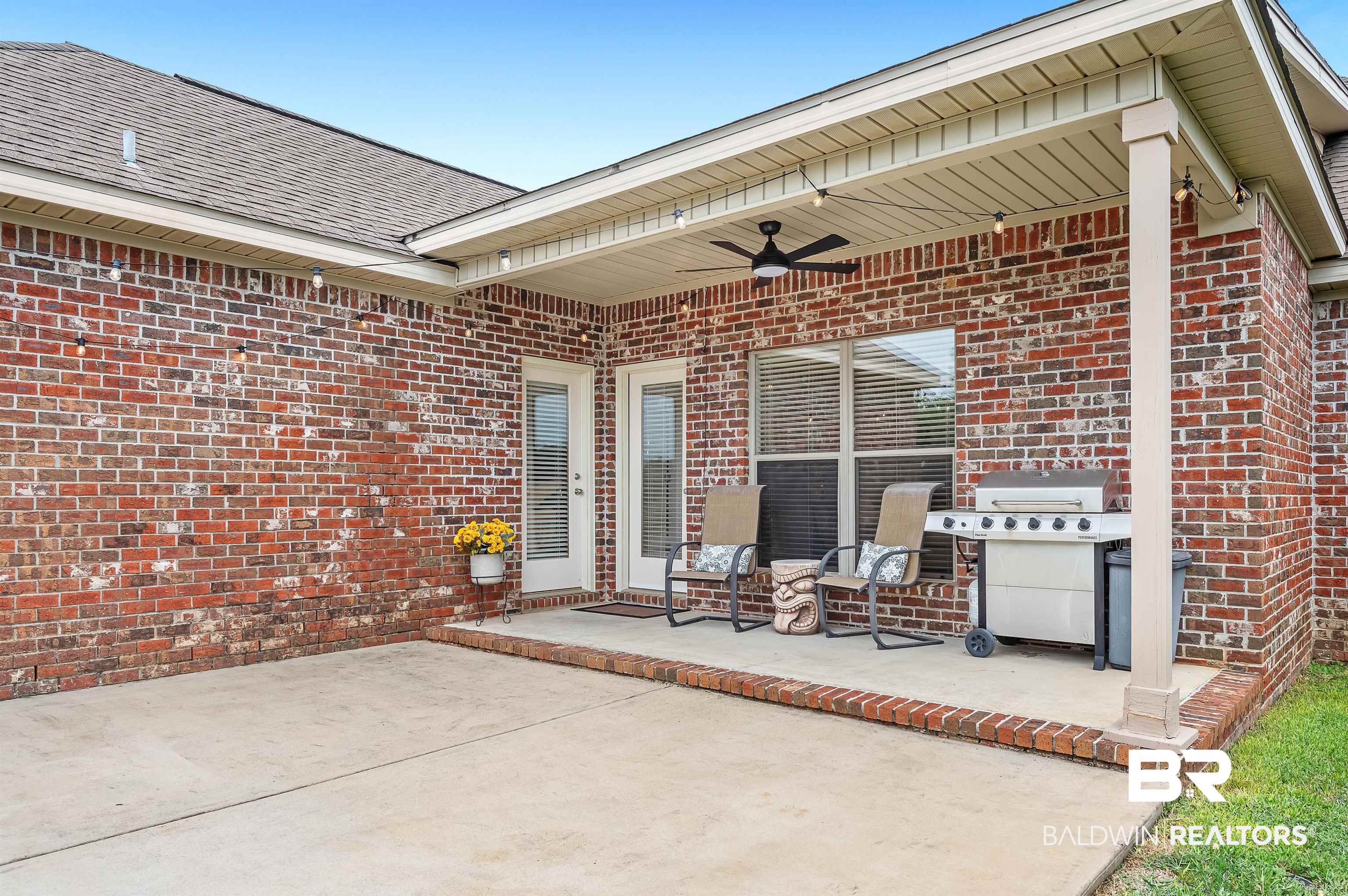 9376 Sable Court Daphne, AL 36526 - Photo 37 of 46 View of patio / terrace featuring a grill and ceiling fan