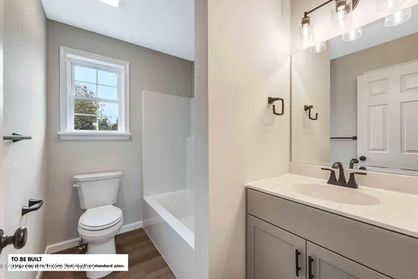 a bathroom with a toilet a sink and a mirror