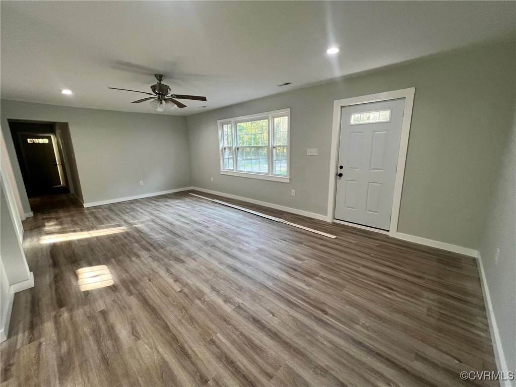 9427 Lebanon Church Road Jarratt, VA 23867 - Photo 5 of 16 Entrance foyer featuring dark wood-type flooring a