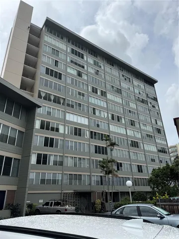 a front view of a building