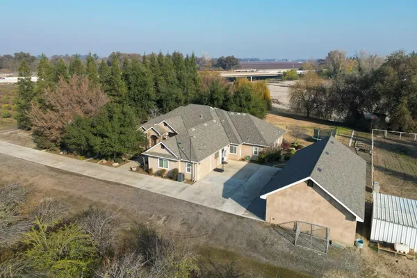an aerial view of multiple house