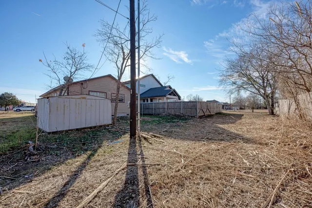 a backyard of a house