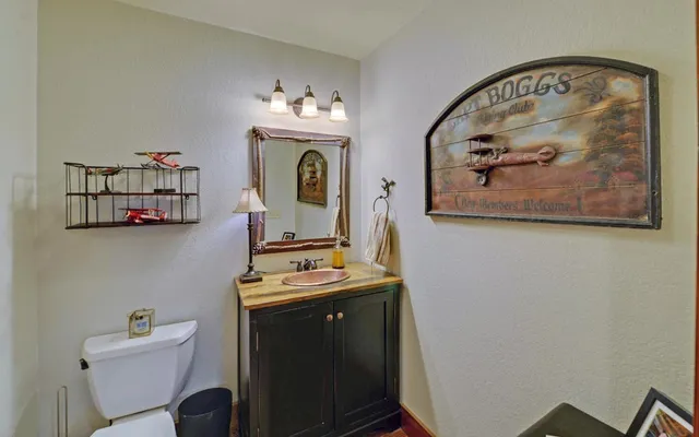 a view of a balcony dining room