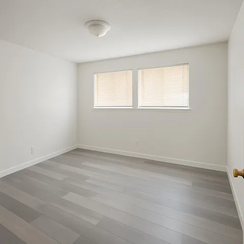 an empty room with a window