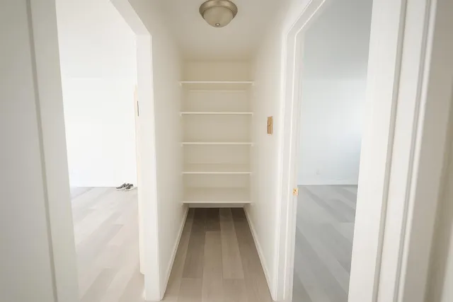 a view of a walk in closet