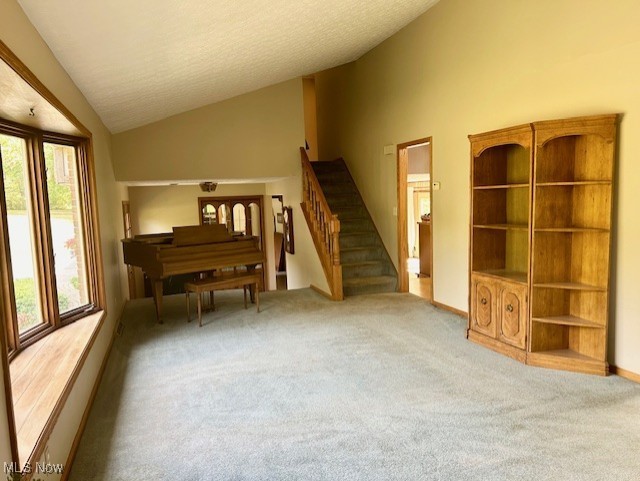 3422 Southern Road Richfield, OH 44286 - Photo 10 of 42 Living room with lofted ceiling and carpet