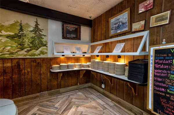 a view of a living room with a sink