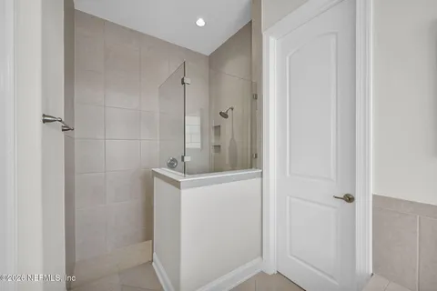 a view of bathroom with shower