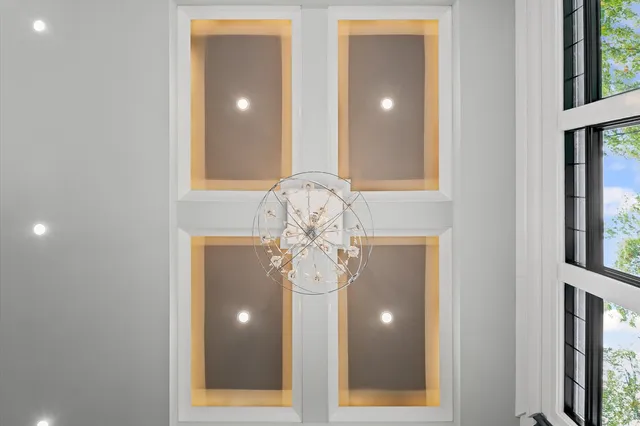 a bathroom with a double vanity sink and mirror