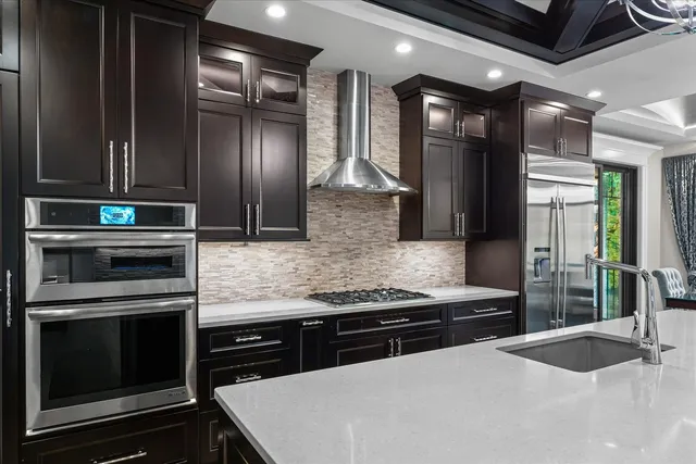 a view of a porch with a backyard