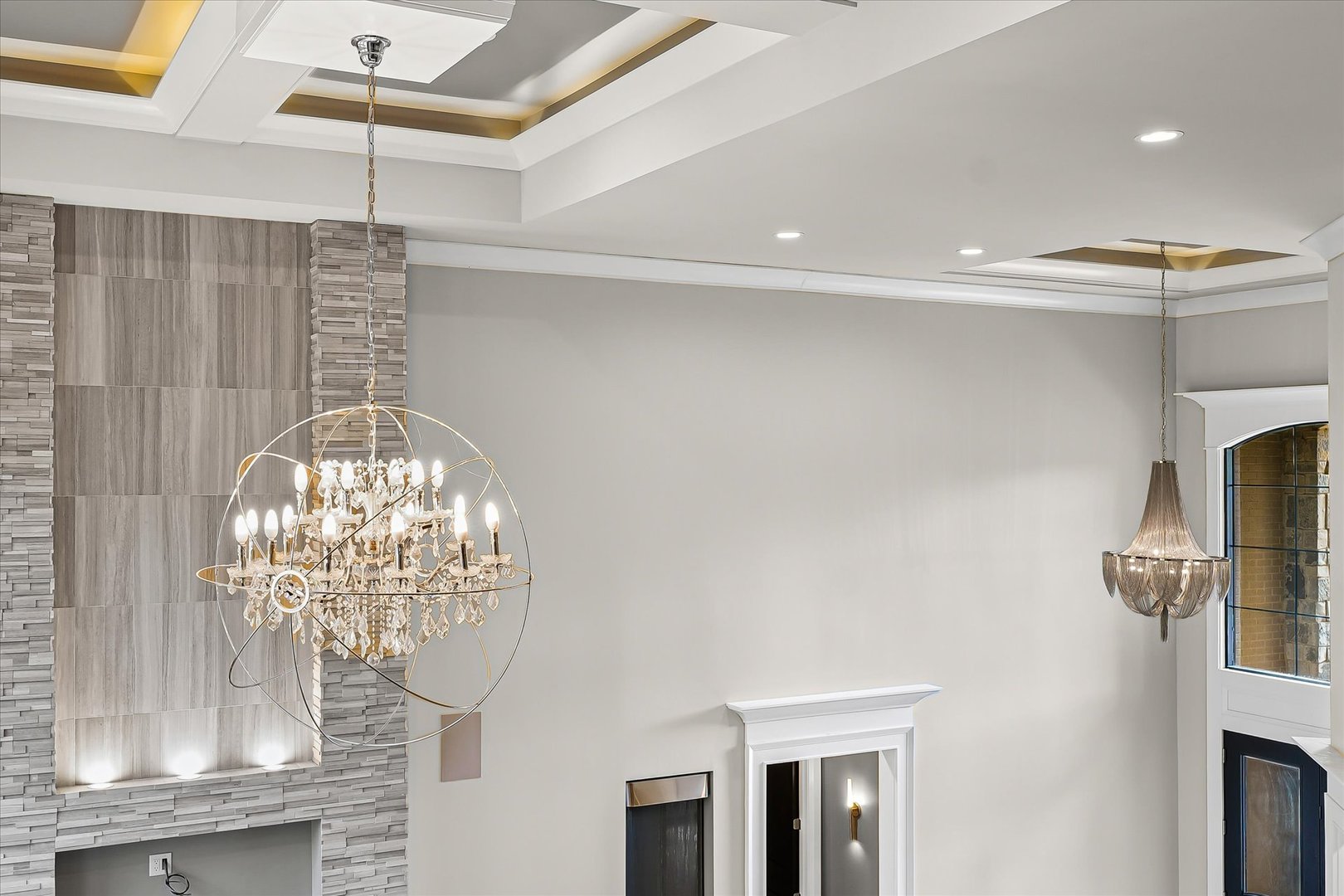 1410 East White Oak Road Mahomet, IL 61853 - Photo 94 of 140 a room with a chandelier fan and a window