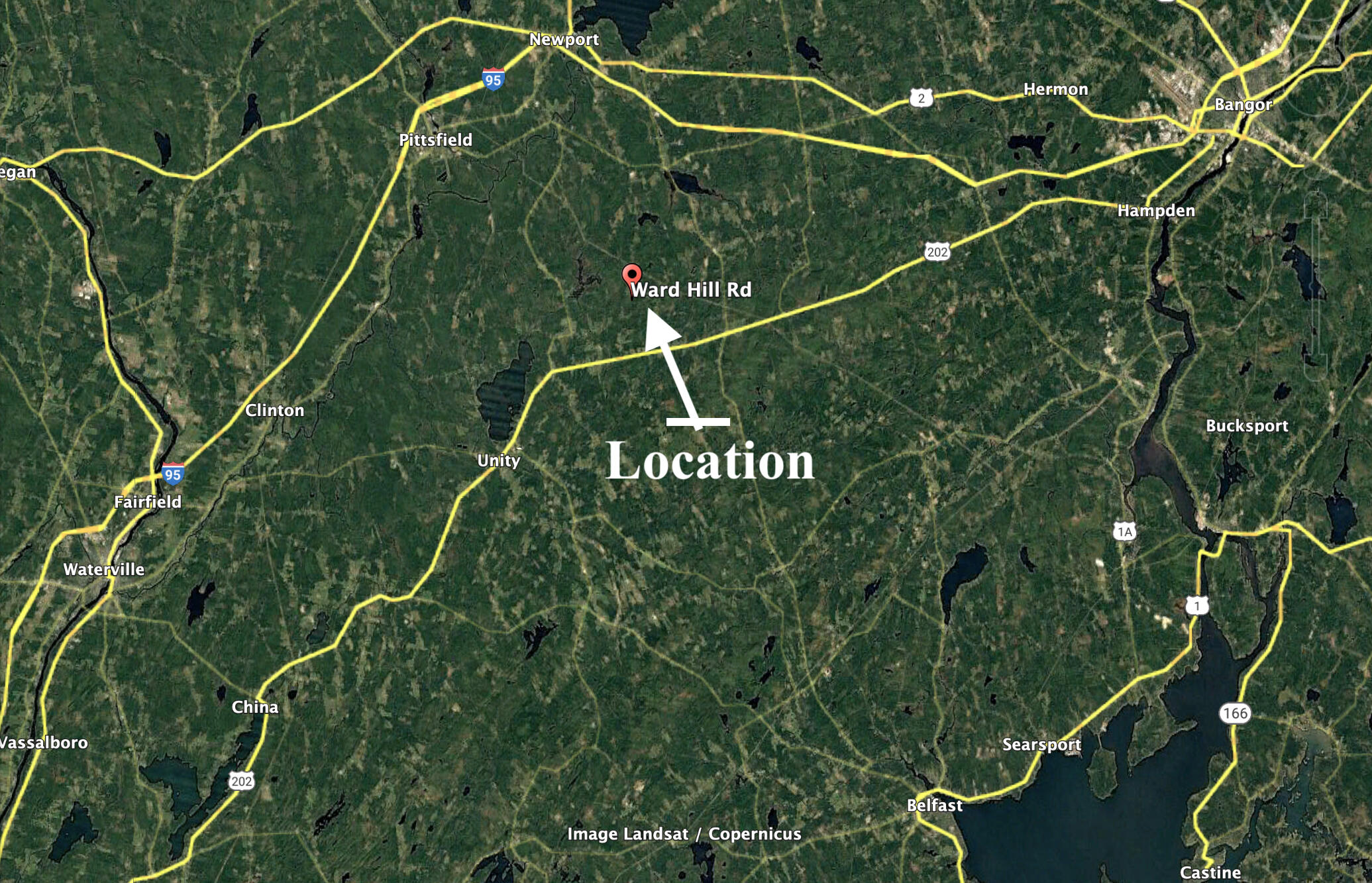 Lot B Ward Hill Road Troy, ME 04987 - Photo 2 of 24 Troy Location Map