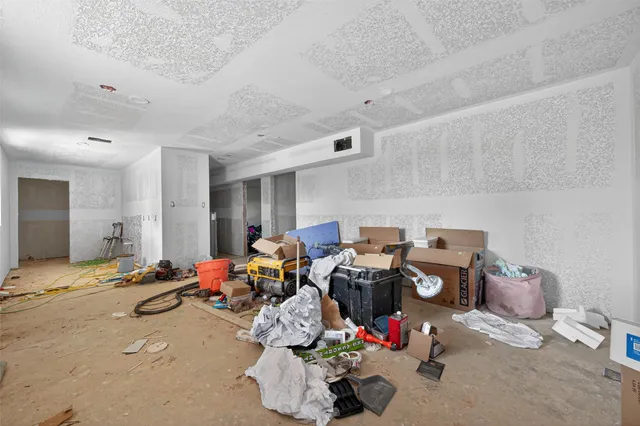 a view of a room with rack on the wall