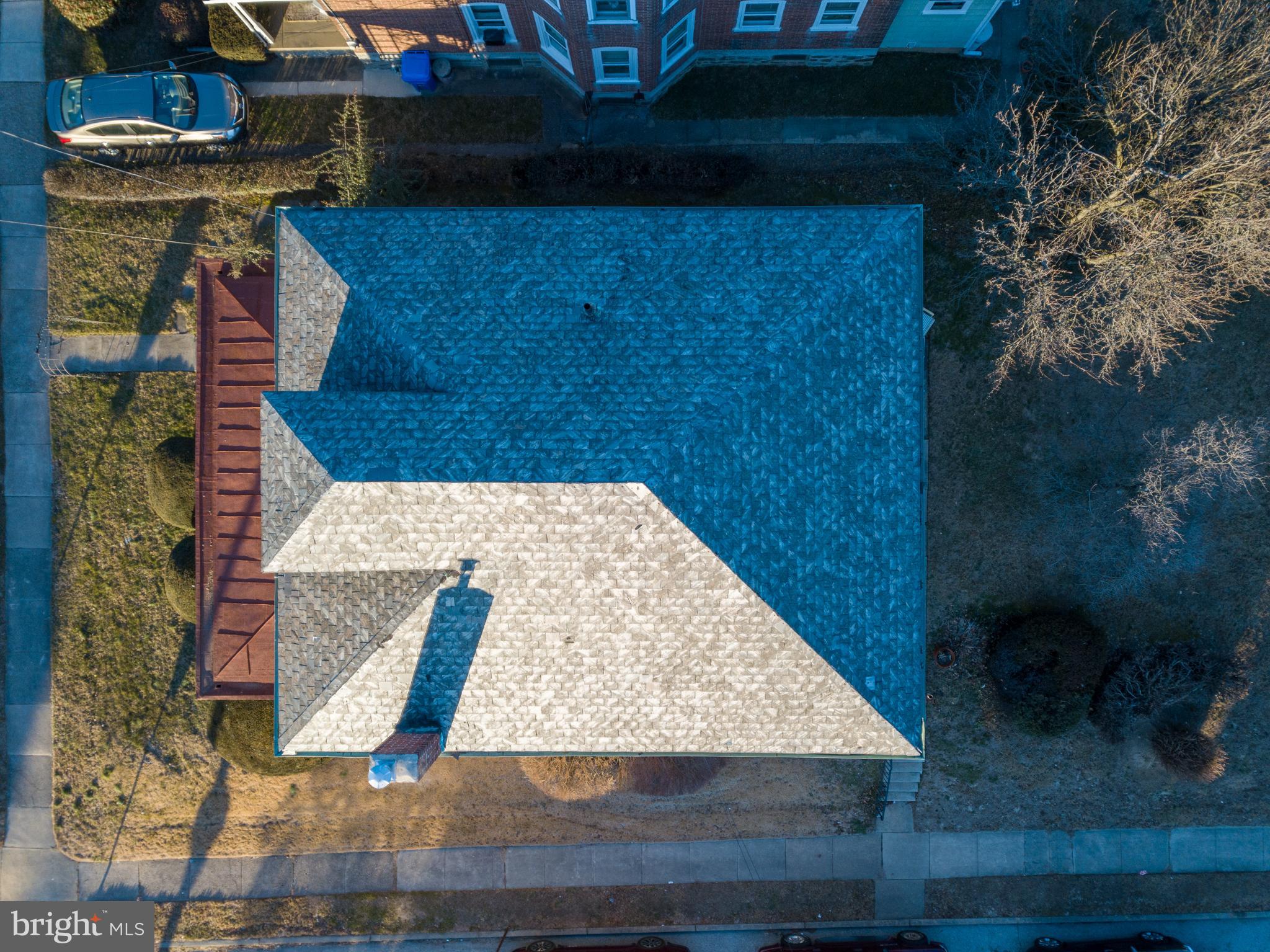 121 Ryers Avenue Cheltenham, PA 19012 - Photo 28 of 29 Aerial view of main home's slate roof