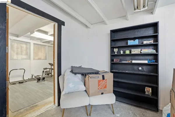 a room with storage and utility