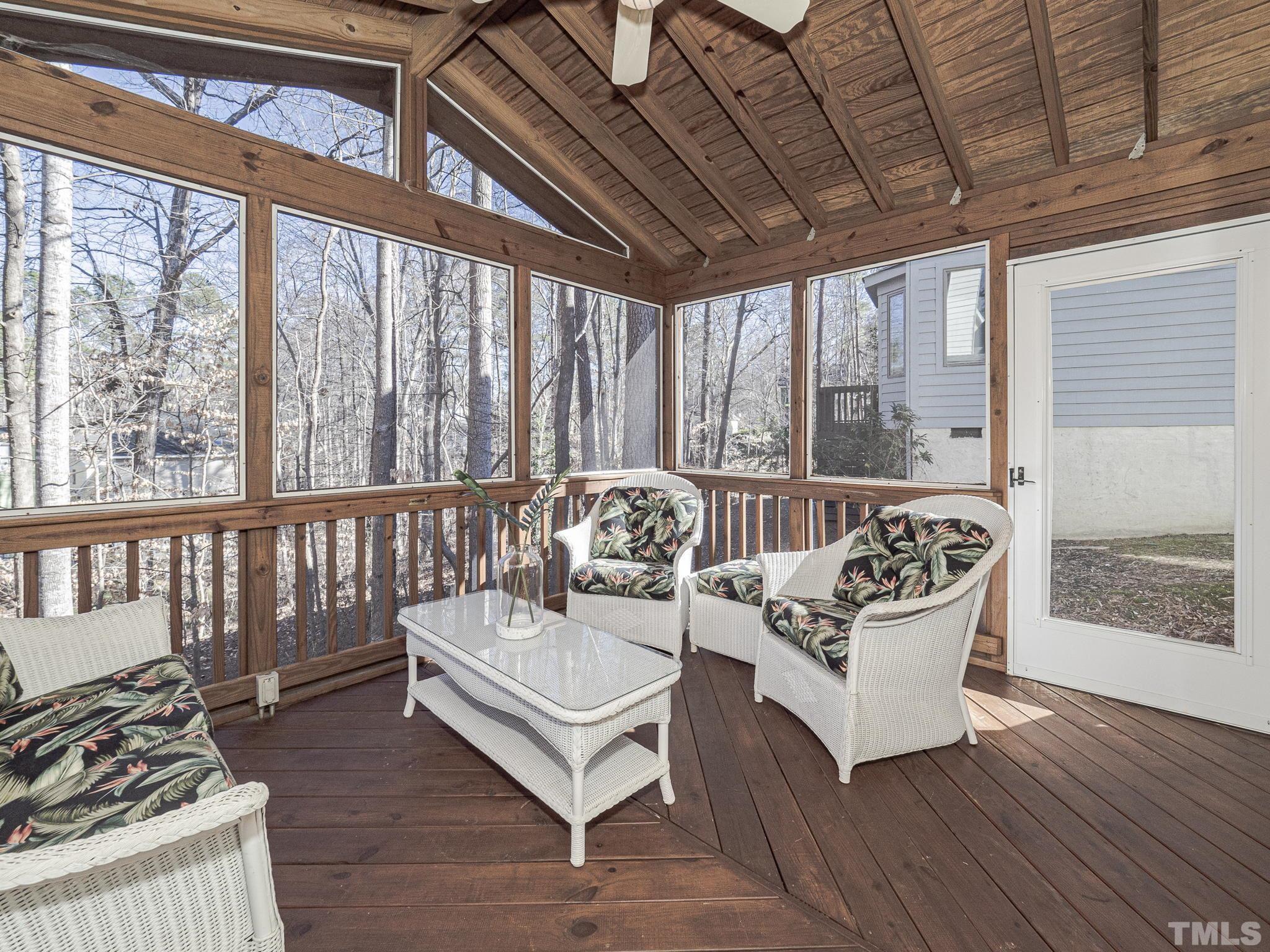 106 Kingsmill Road Cary, NC 27511 - Photo 25 of 31 a view of a two chairs in the roof deck