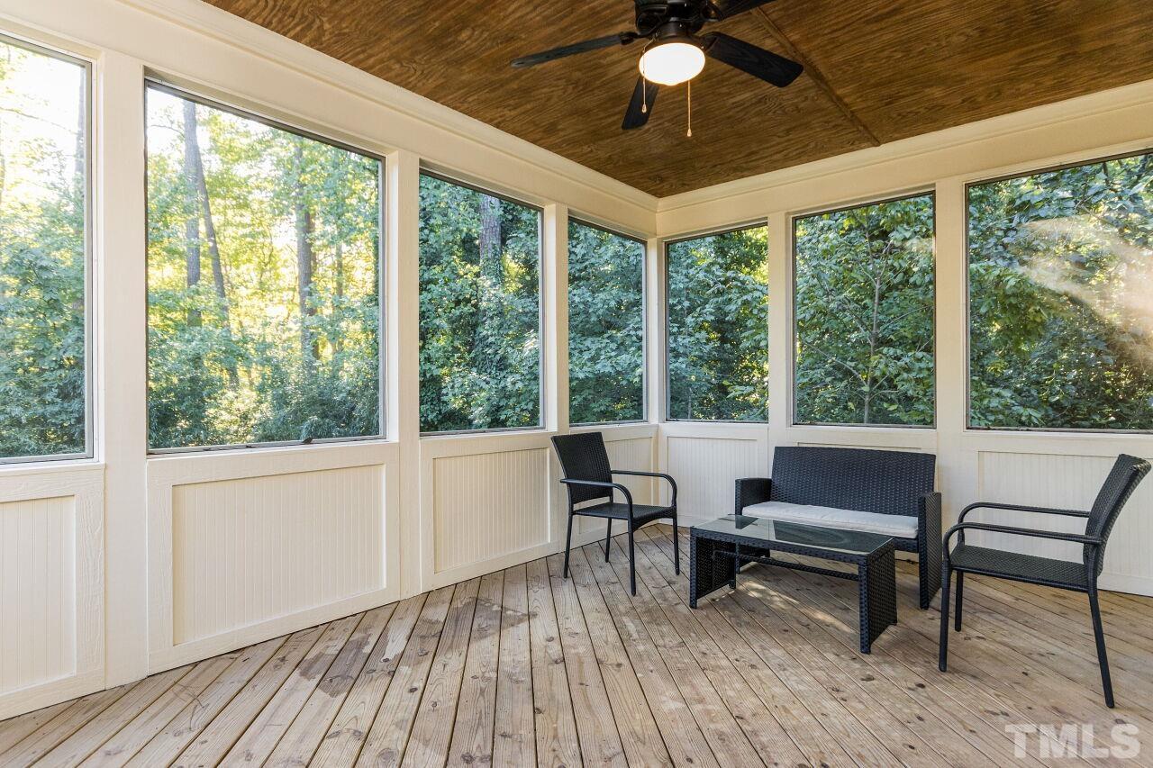 1340 Trinity Road Cary, NC 27513 - Photo 26 of 30 a outdoor living space with furniture and garden view