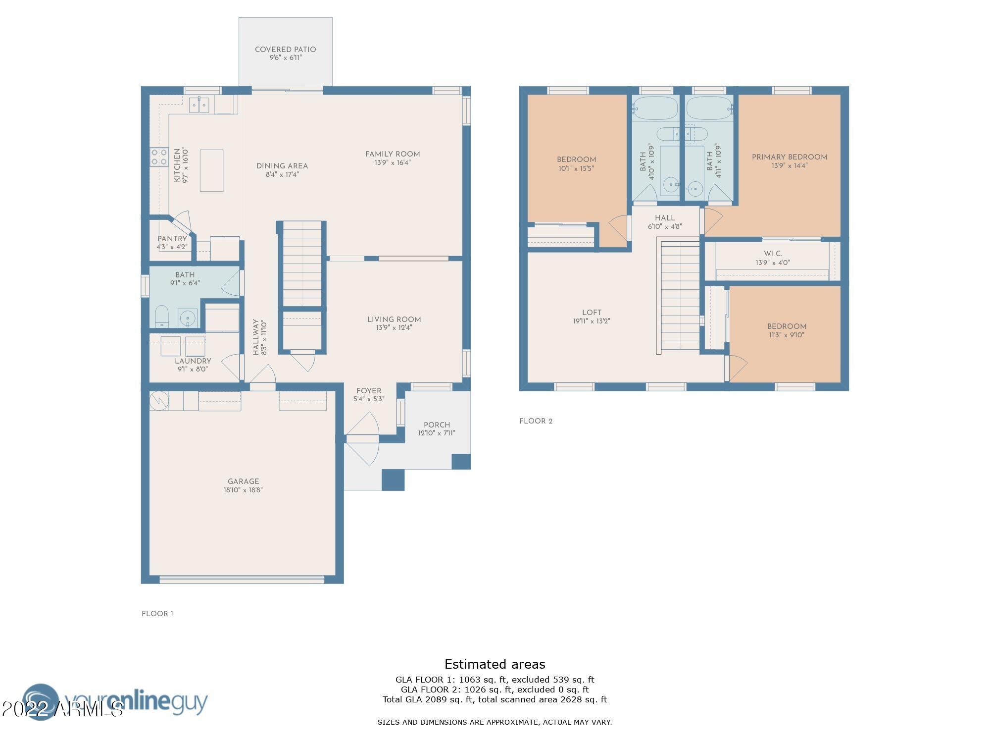 11645 West Mountain View Road Youngtown, AZ 85363 - Photo 44 of 45 a picture of a floor plan
