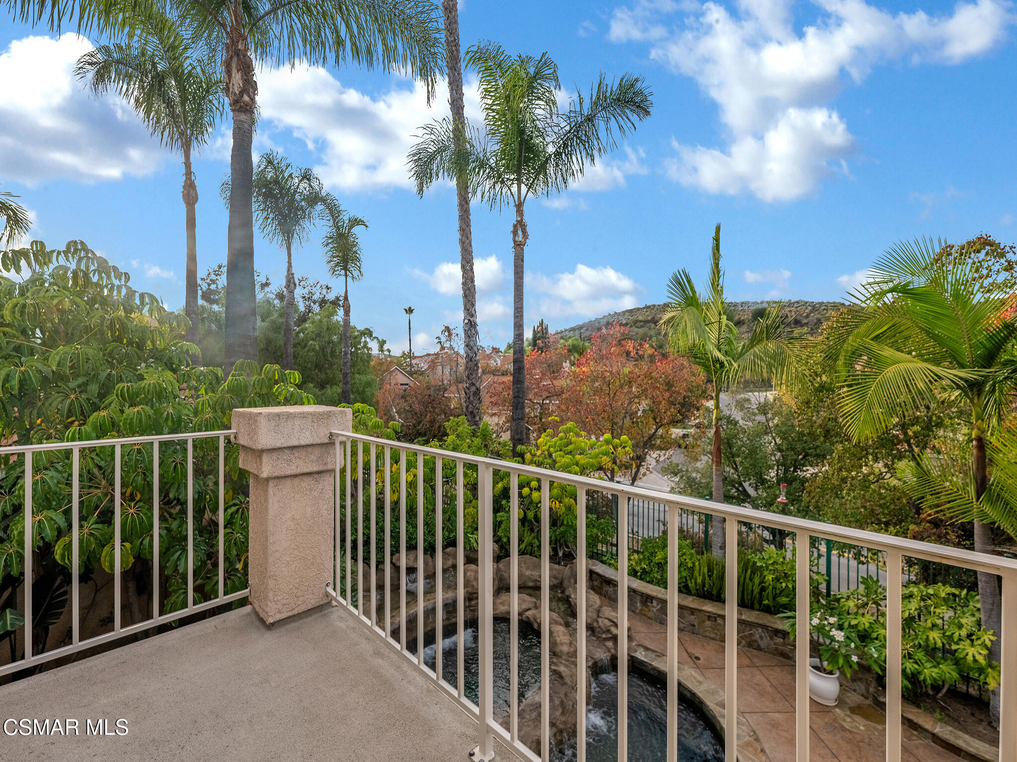 625 Sedgeworth Court Simi Valley, CA 93065 - Photo 24 of 44 a view of a balcony with a palm tree